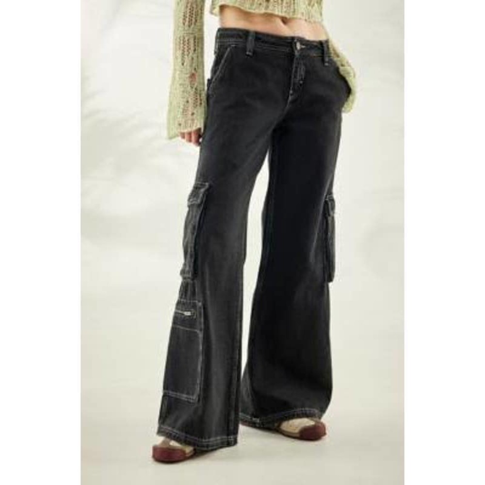 BDG Y2K Cargo Jeans 32x32 Womens Grunge Skater Baggy Flared Urban Outfitters
